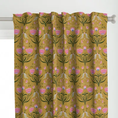Spoonflower Farrah Golden Medium Curtain Panel