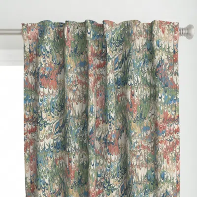Spoonflower Feather Marble In Custom Curtain Panel
