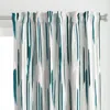 Spoonflower Feather-stripe Teal Curtain Panel