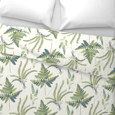 Spoonflower Fern Botanical Wide Cotton Sateen 3.5 oz 26" X 20" Standard Knife Edge