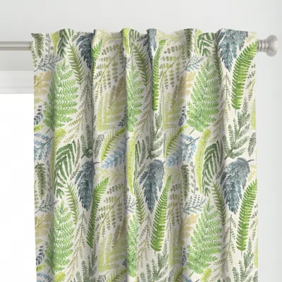 Spoonflower Ferns And Weeds Curtain Panel