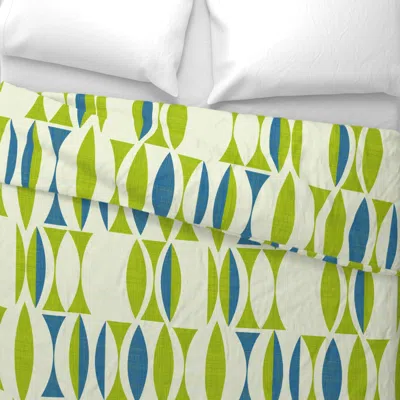 Spoonflower Field In Blue Green Wide Cotton Sateen 3.5 oz 26" X 20" Standard Knife Edge