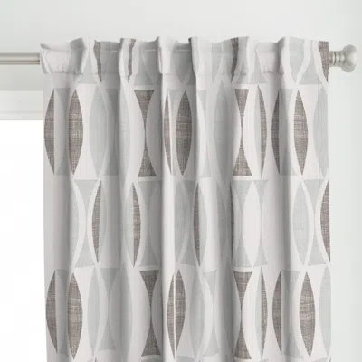 Spoonflower Field In Gray Brown Curtain Panel