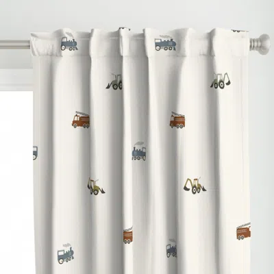 Spoonflower Firetrucks Trains And Curtain Panel