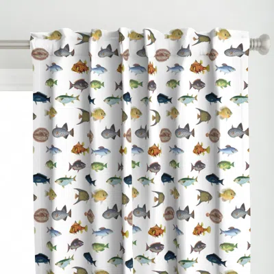 Spoonflower Fish Fish And More Fish Curtain Panel