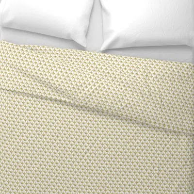 Spoonflower Fishnet Ochre Wide Cotton Sateen 3.5 oz 26" X 20" Standard Knife Edge