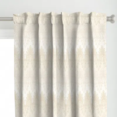 Spoonflower Flame Stitch Desert Sands Curtain Panel
