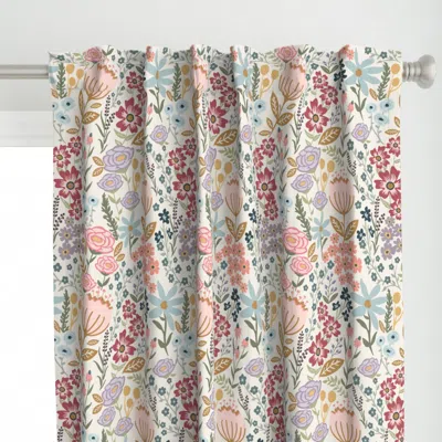 Spoonflower Flo's Garden Party Medium Curtain Panel