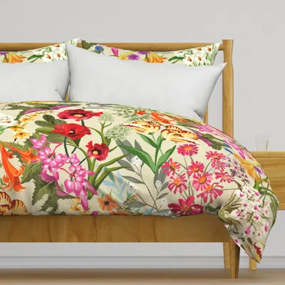 Spoonflower Floral Garden Bright Multiple Duvet Cover