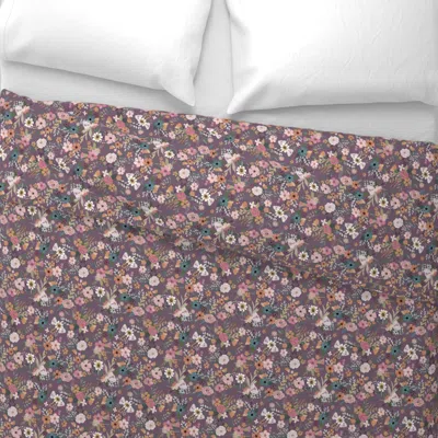 Spoonflower Floral Garden - Purple King Pillow Sham