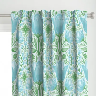 Spoonflower Floral Life Light Mega Curtain Panel