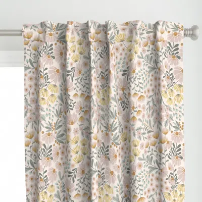 Spoonflower Floral Wilderness Garden Curtain Panel