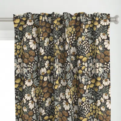 Spoonflower Floral Wilderness Garden Curtain Panel
