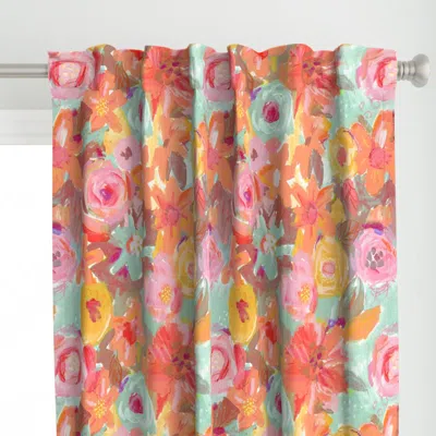 Spoonflower Flower Field Abstract Curtain Panel
