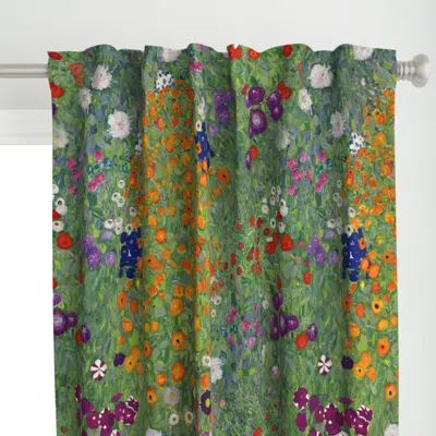 Spoonflower Flower Garden By Gustav Curtain Panel