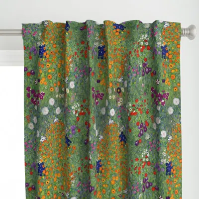 Spoonflower Flower Garden By Gustav Curtain Panel