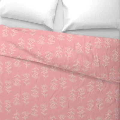 Spoonflower Flowering Dreams - Blush Wide Cotton Sateen 3.5 oz 26" X 20" Standard Knife Edge
