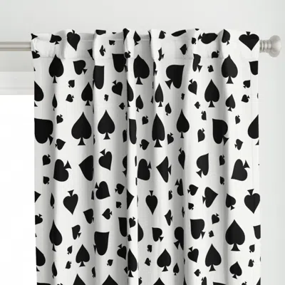 Spoonflower Flying Floating Black Curtain Panel