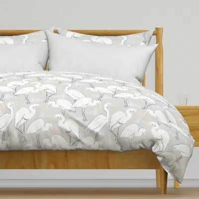 Spoonflower Forage Friends In Tidal Blue Duvet Cover