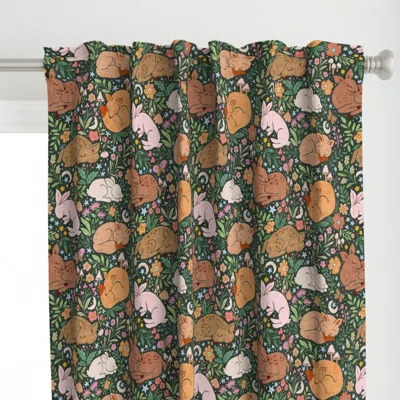 Spoonflower Forest At Rest Woodland Curtain Panel