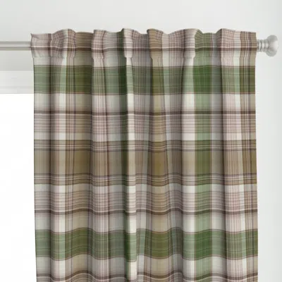 Spoonflower Forest Green And Brown Curtain Panel In Multi