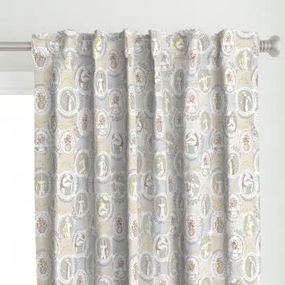 Spoonflower Framed Figures (male Curtain Panel