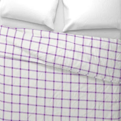Spoonflower Freespirit And Extra White Gingham Windowpane Plaid In Sherwin Williams Wide Cotton Sateen 3.5 oz 30