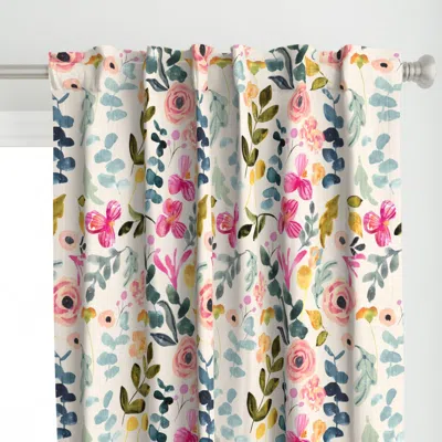 Spoonflower French Country Watercolor Curtain Panel