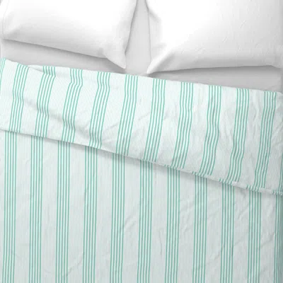 Spoonflower French Farmhouse Stripes Kylemore Wide Cotton Sateen 3.5 oz 26" X 20" Standard Knife Edge