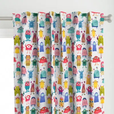 Spoonflower Friendly Monsters Curtain Panel