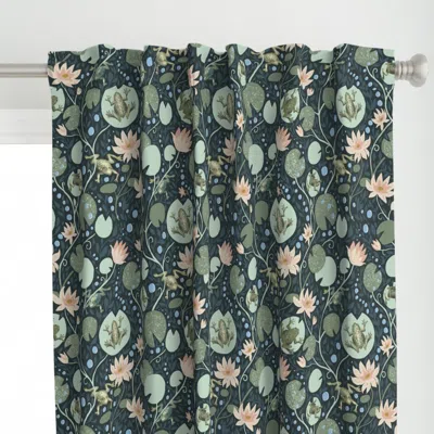 Spoonflower Frogs In A Lily Pond Curtain Panel