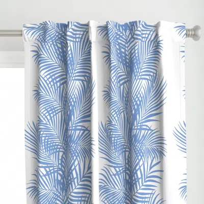 Spoonflower Frond Stripe Reverse Curtain Panel