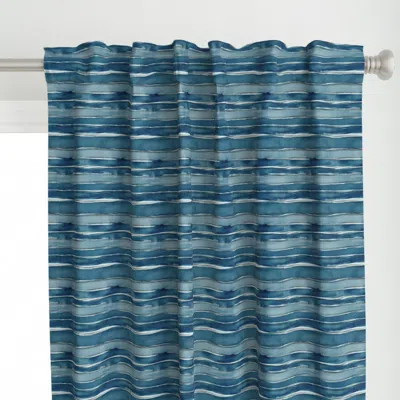 Spoonflower Full Of Grace Blue Curtain Panel