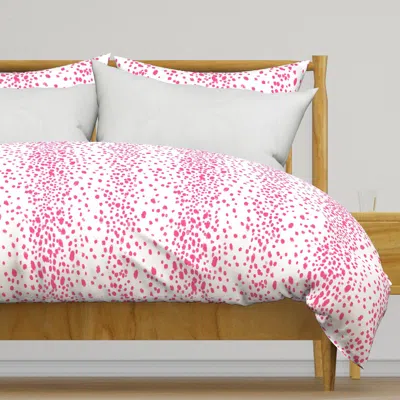 Spoonflower Fuschia Dots Duvet Cover