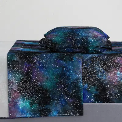 Spoonflower Galaxy Deep Space Seamless Thousands Of Stars Starry Night Sky Twin Sheet Set