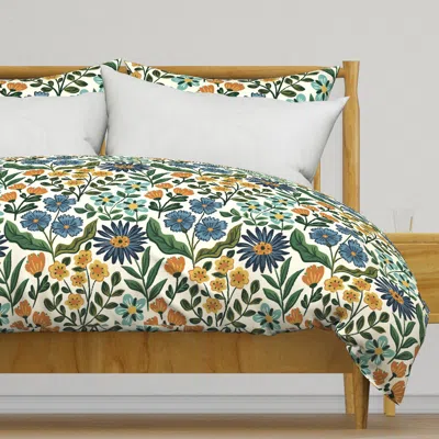 Spoonflower Garden Floral Duvet Cover