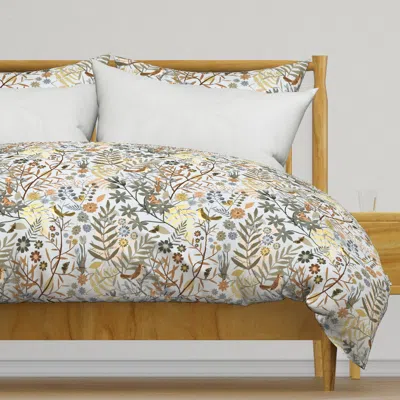 Spoonflower Garden Of Birds And Duvet Cover In Multi