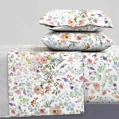 Spoonflower Garden With Berries-medium Queen Sheet Set
