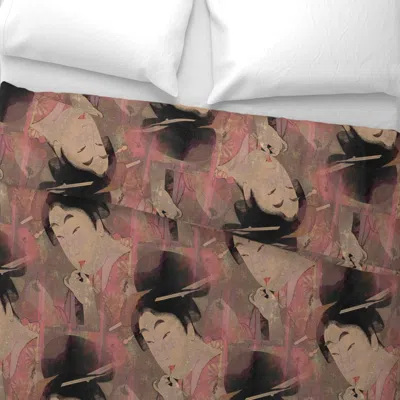 Spoonflower Geisha Pretty In Pink - 1.2 King Pillow Sham