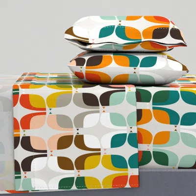 Spoonflower Geometry Of Love Birds King Sheet Set