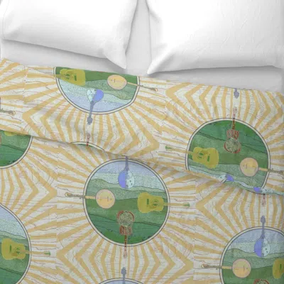 Spoonflower Get My Corn From A Jar Wide Cotton Sateen 3.5 oz 26" X 20" Standard Knife Edge