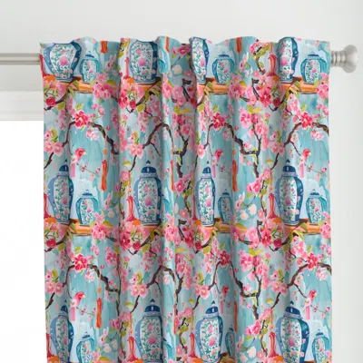 Spoonflower Ginger Jars Cherry Curtain Panel