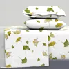 Spoonflower Gingko Floating King Sheet Set
