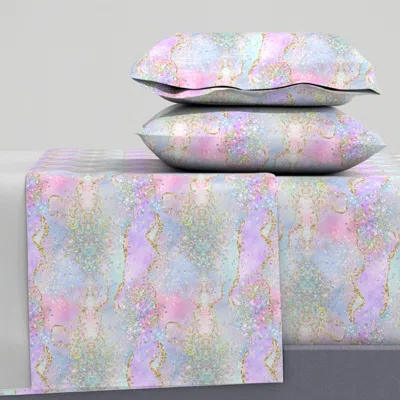 Spoonflower Glittery Dream Full Sheet Set