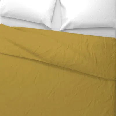 Spoonflower Gold Mustard Yellow Solid Wide Cotton Sateen 3.5 oz 26" X 20" Standard Knife Edge