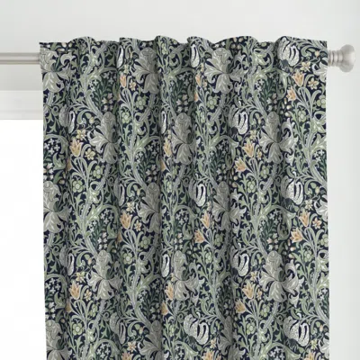 Spoonflower Golden Lily In Garden Curtain Panel