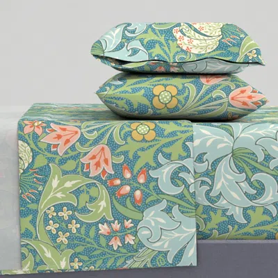 Spoonflower Golden Lily Original The William Morris Collection Queen Sheet Set