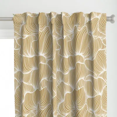 Spoonflower Golden Ochre Serenity Curtain Panel
