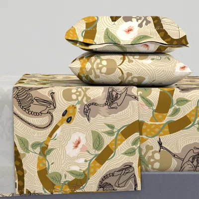 Spoonflower Gothic Cottage Warm Earthy - L King Sheet Set