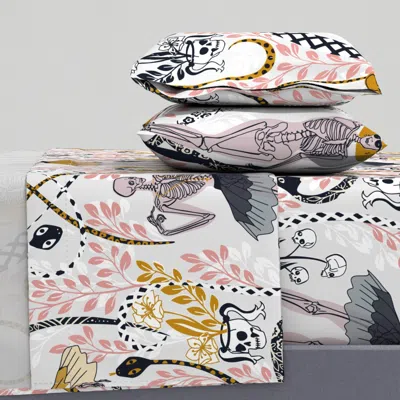 Spoonflower Gothic Fashionista Cool Grey - L Full Sheet Set